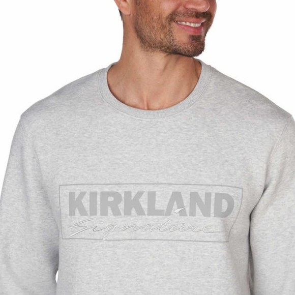 NEW Kirkland Signature Costco Logo Crewneck Gray - Picture 5 of 6